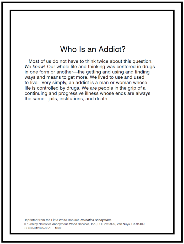 Who is an Addict?